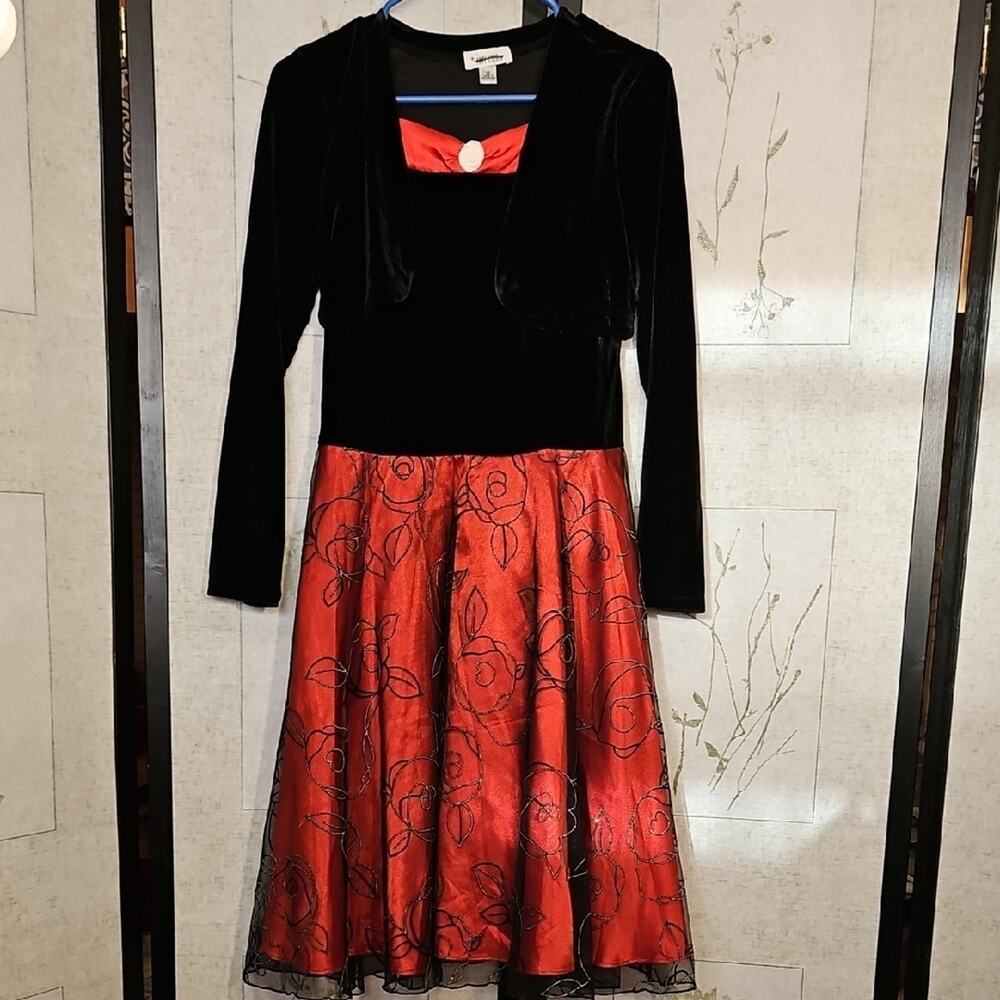 Amy Byer Black and Red Formal Kids Dress